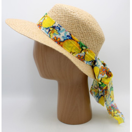 Large Brim Cap Pedra Paper Straw - Traclet