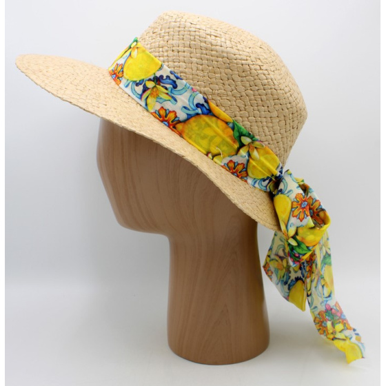 Large Brim Cap Pedra Paper Straw - Traclet