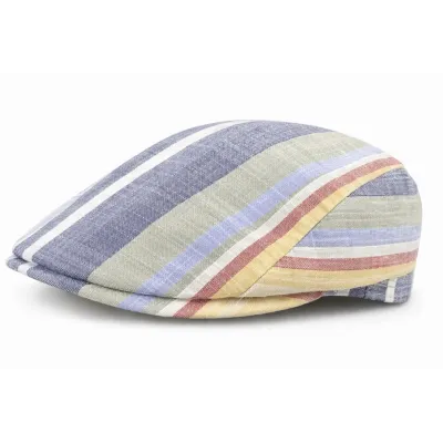 Flat Multicolor Linen Cap UPF 40+ - City Sport Ref 23248 | Chapellerie Traclet