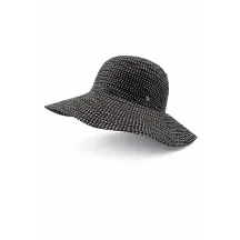 Chapeau de soleil - Capeline scrunchie Noire a poids blanc UPF 50+ - House Of Ord