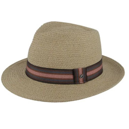 Chapeau Fedora Les chaumes Papier Paille Beige - Flechet