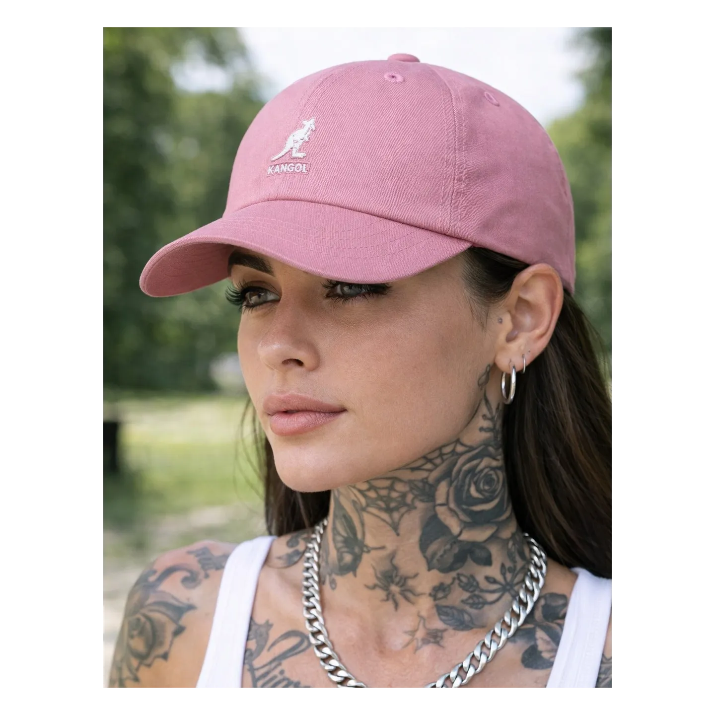 Casquette Washed Baseball Coton Rose - Kangol