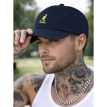 Casquette Washed Baseball Coton Marine - Kangol