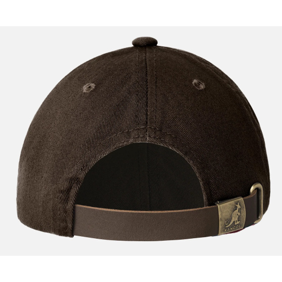 Casquette Washed Baseball Coton Marron - Kangol