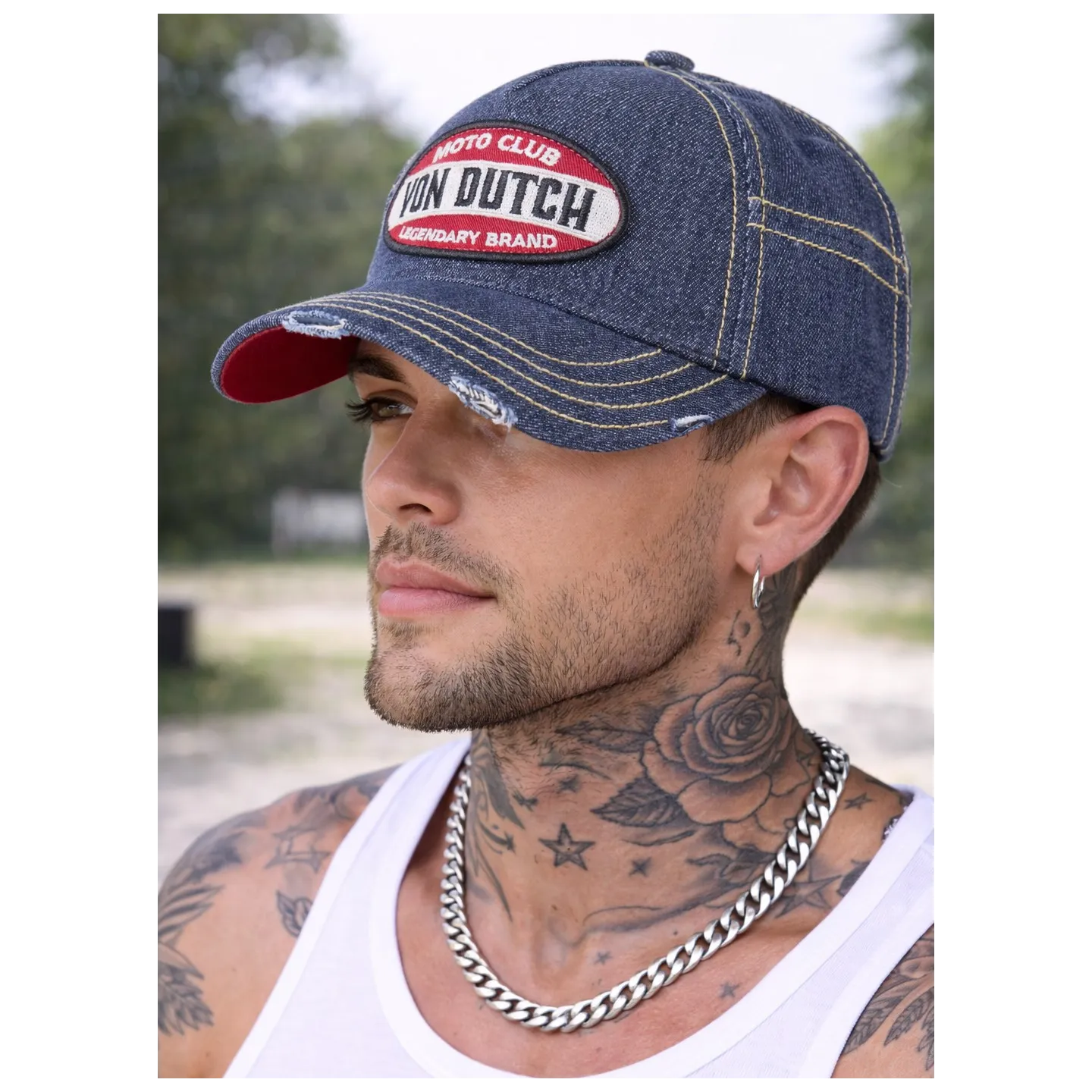 Casquette Baseball Moto Club Denim - Von Dutch