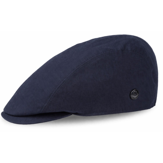 Bang Flat Cap Linen & Cotton Dark Navy - Traclet