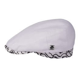 Capri White Linen Duck Bill Cap - Traclet