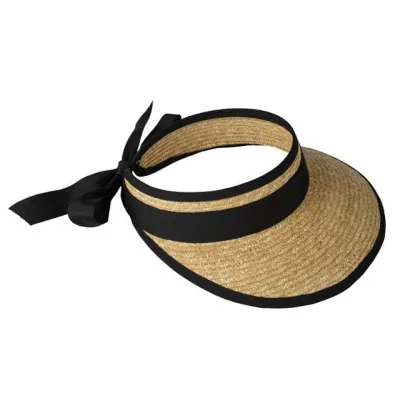 Casquette Visière Jude Paille Ruban Noir - Traclet réf 23492 chapellerie Traclet