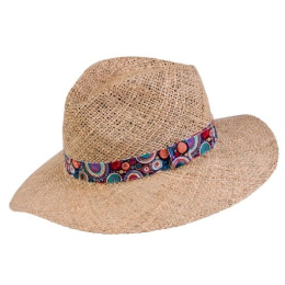 Traveller Straw Hat with Floral Ribbon - MTM