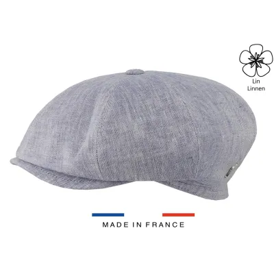 Casquette Irlandaise Lin Bleue - Fléchet