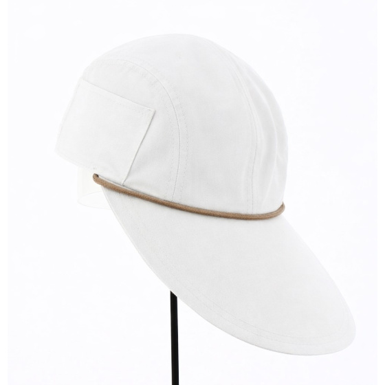 Large Peak Cap Marlin White Made In France - Crambes