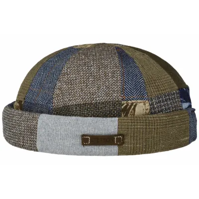 Stetson Omaha Linen & Silk Patchwork Docker Beanie ref 23503 Traclet hat shop