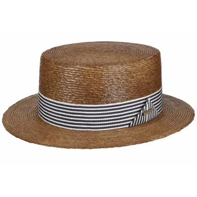 Gouda Straw Boater Hat UPF 40+ - Stetson Reference: 23504| Chapellerie Traclet