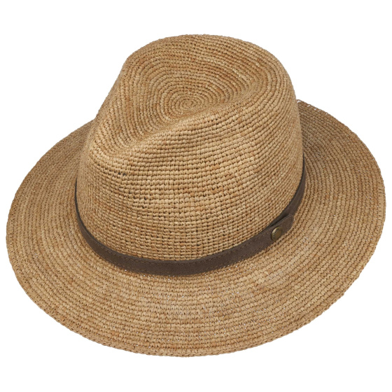 Traveller Custer Natural Crochet Straw Hat - Stetson