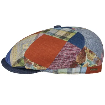 Casquette Driver Patchwork Lin & Soie - Stetson Reference : 23507| Chapellerie Traclet