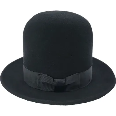 Chapeau Melon Haut Feutre Laine Noir - Traclet