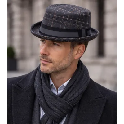 Andrea Grey Porkpie Hat - Traclet ref 23518 Traclet hat shop