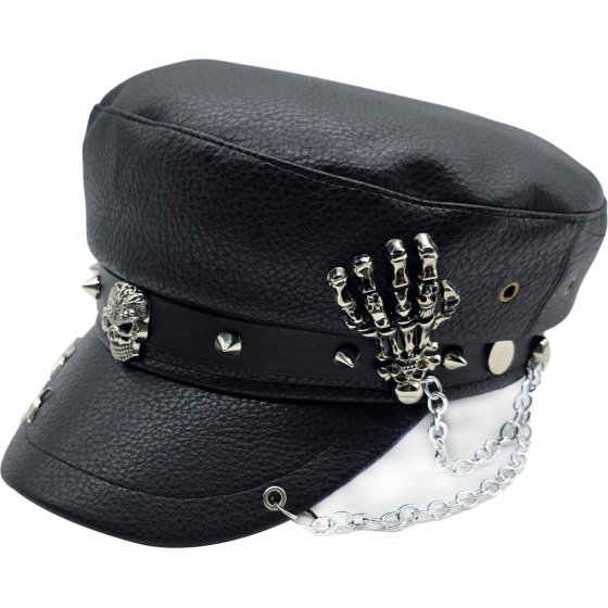 copy of Black Leather Padock Sailor Cap - Traclet