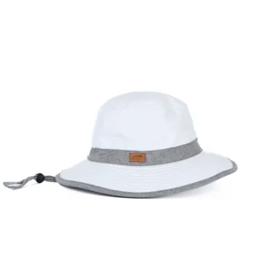 Natural Bob Hat Audenge White & Mouse Grey - Soway |Chapellerie Traclet