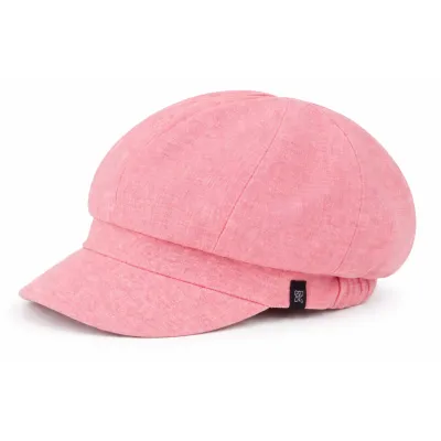 Gavroche Esma Linen Reversible Cap Strawberry & Indigo - MTM | Chapellerie Traclet