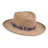 Upturn Brim Straw Hat with Floral Ribbon - MTM | Chapellerie Traclet