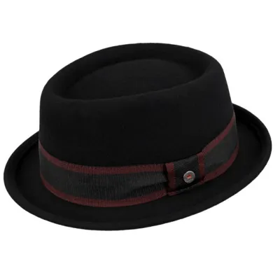Porkpie Hat De Sanctis Black Wool - Traclet Reference: 23541| Chapellerie Traclet
