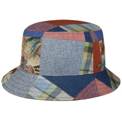 Pirdop Linen & Soy Patchwork Bucket Hat - Stetson Reference: 23561| Chapellerie Traclet