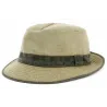 Trilby Belgrade Cotton Beige & Khaki - Crambes - ref 20301 chapellerie traclet