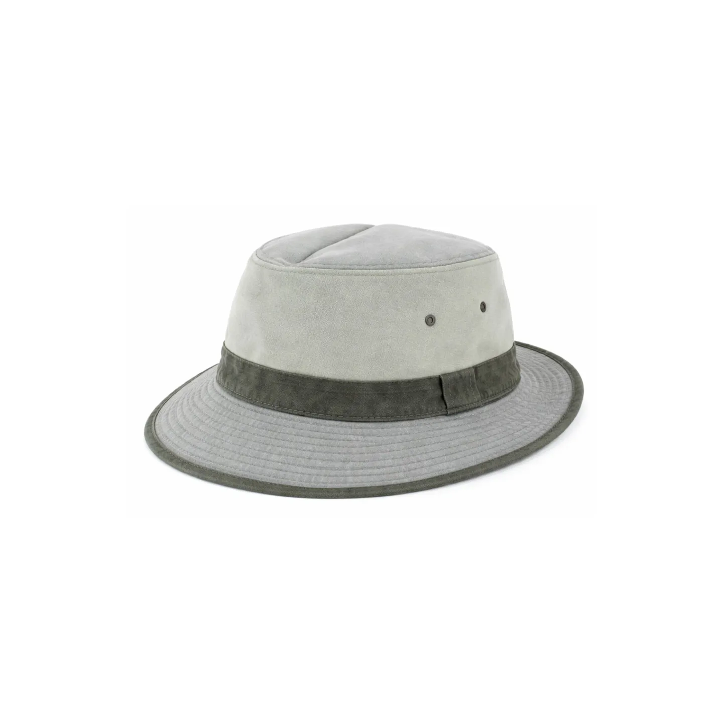 Trilby Hat Belgrade Cotton Toffee & Khaki - Crambes - ref 23562 chapellerie traclet