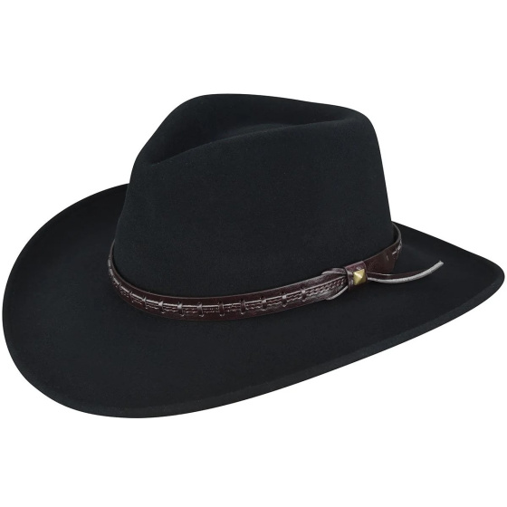 Traveller Firehole LiteFelt Black Felt Hat - Bailey