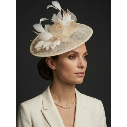Chapeau De cérémonie Audrey Beige - Traclet