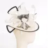 Chapeau De cérémonie Nina Ivoire & Noir - Traclet Reference : 1049 | Chapellerie Traclet