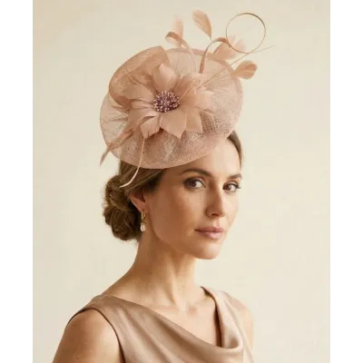 Zita Rose Ceremony Hat - Traclet Reference : 23567| Chapellerie Traclet