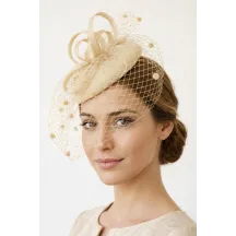 Haná Beige Ceremony Hat - Traclet Reference : 23568| Chapellerie Traclet