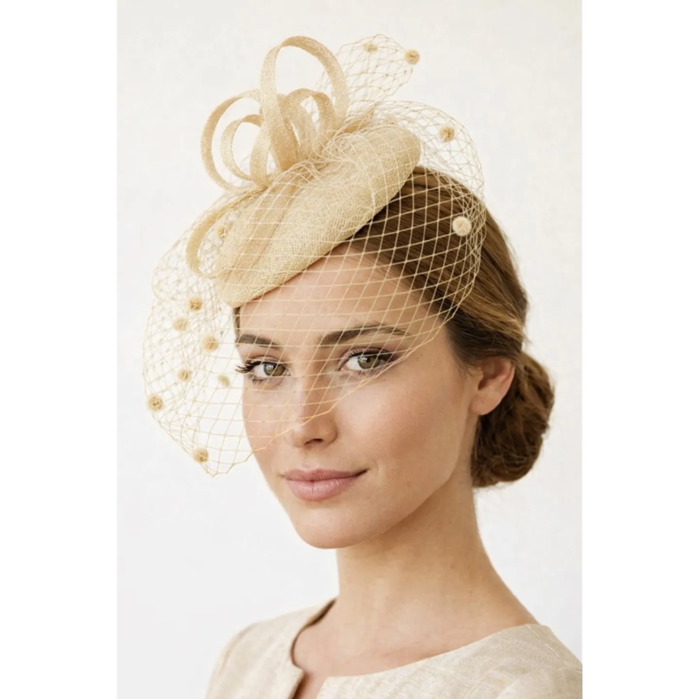 Chapeau De Cérémonie Haná Beige - Traclet