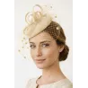 Haná Beige Ceremony Hat - Traclet Reference : 23568| Chapellerie Traclet