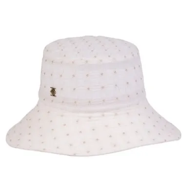 Women's Capeline Dolce Golden Flower Cotton Hat - Traclet Reference: 23595| Chapellerie Traclet