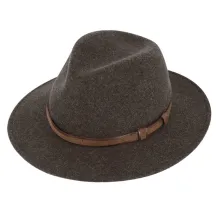 Chapeau Traveller Ambierle Feutre Laine Marron - Trac