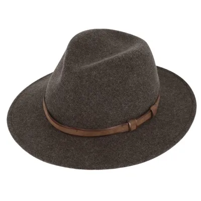 Ambierle Traveler Hat Brown Wool Felt - Traclet Reference: 2608 | Chapellerie Traclet