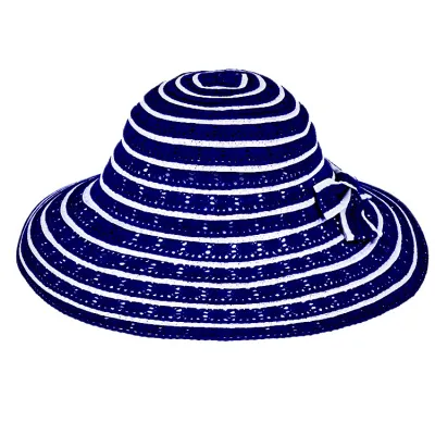 Eremo Grey Paper Straw & Cotton Capeline Hat - Traclet Reference: 23598| Chapellerie Traclet