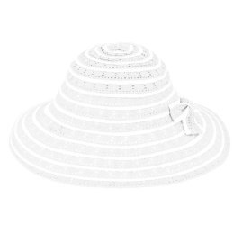 Eremo Grey Paper Straw & Cotton Capeline Hat - Traclet