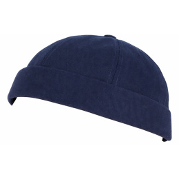 Navy Cotton Docker Beanie - Traclet