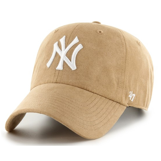 Cap 47 CAP MLB NEW YORK YANKEES BALLPARK SUEDE CLEAN UP Beige