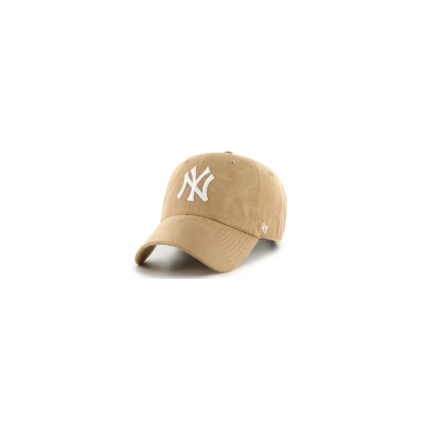 Cap 47 CAP MLB NEW YORK YANKEES BALLPARK SUEDE CLEAN UP Beige | ref 23608 Chapellerie Traclet