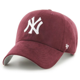 Casquette 47 CAP MLB NEW YORK YANKEES BALLPARK SUEDE CLEAN UP Bordeaux
