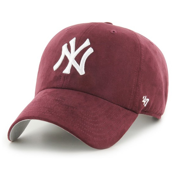 Cap 47 CAP MLB NEW YORK YANKEES BALLPARK SUEDE CLEAN UP Bordeaux