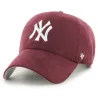 Casquette 47 CAP MLB NEW YORK YANKEES BALLPARK SUEDE CLEAN UP Bordeaux