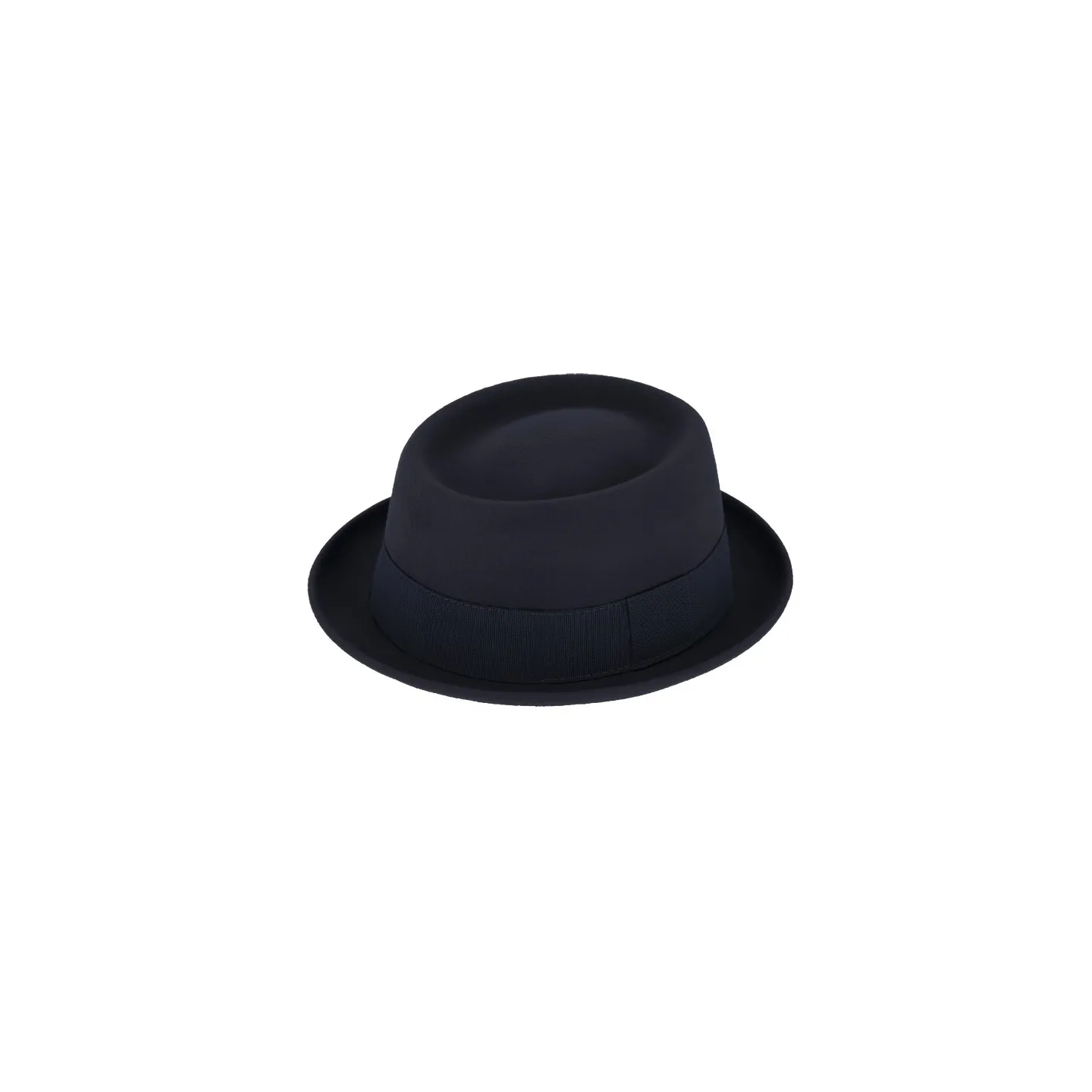 Porkpie Salerne Navy Wool Felt Hat - Traclet Reference: 23636| Chapellerie Traclet