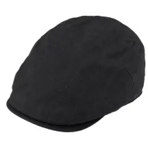 Casquette Plate Valerio Lin Noire - Traclet  Reference : 23641| Chapellerie Traclet