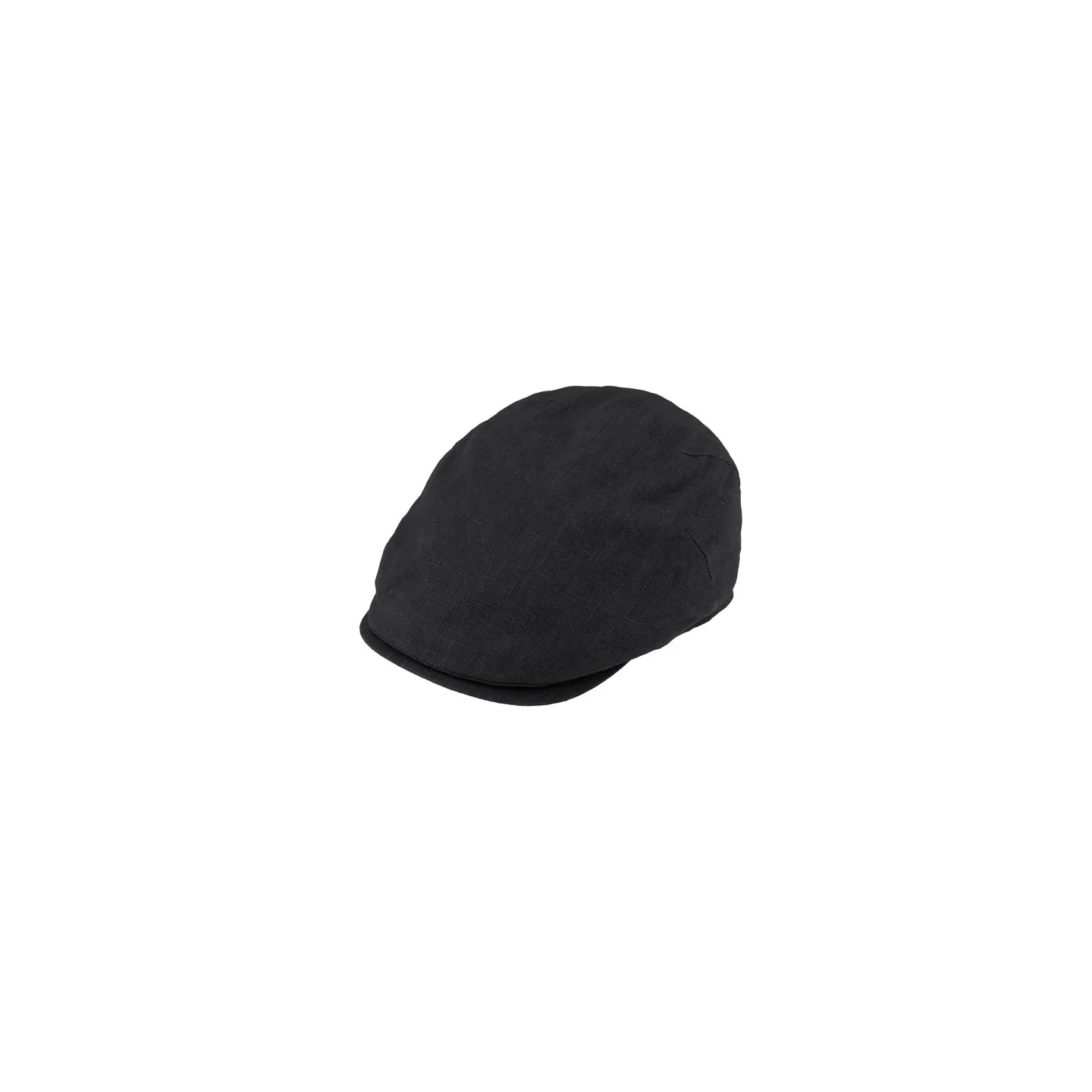 Valerio Black Linen Flat Cap - Traclet  Reference : 23641| Chapellerie Traclet
